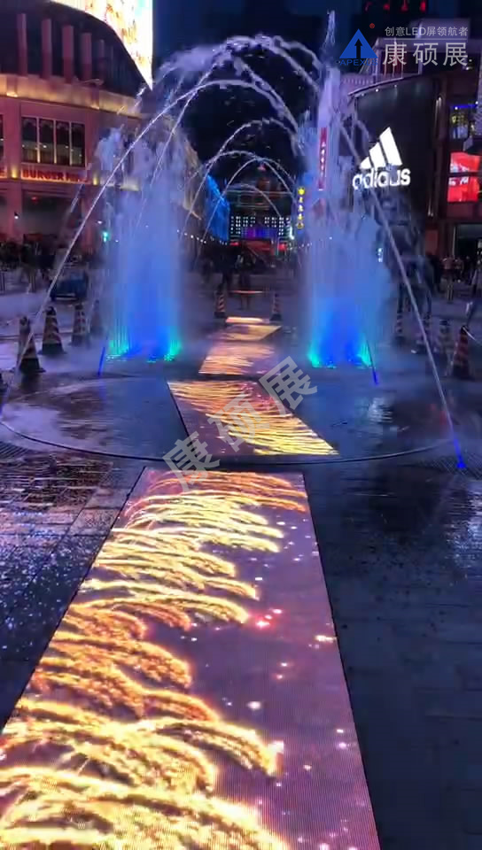 LED地砖屏项目案例-广州越秀区北京路户外防水互动地砖屏