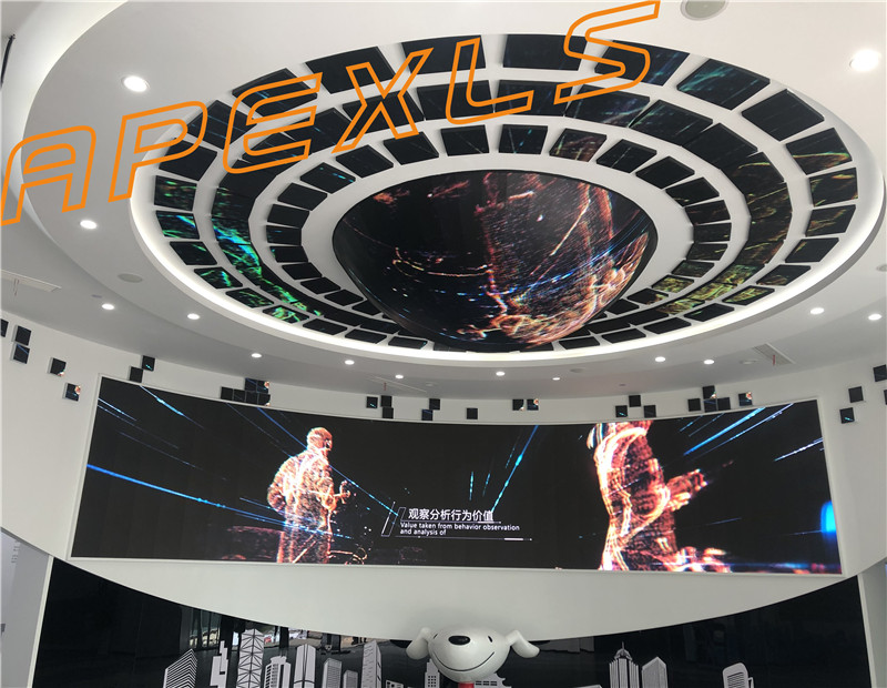 南京市明钼视讯P4MM室内直径3米LED半球形显示屏