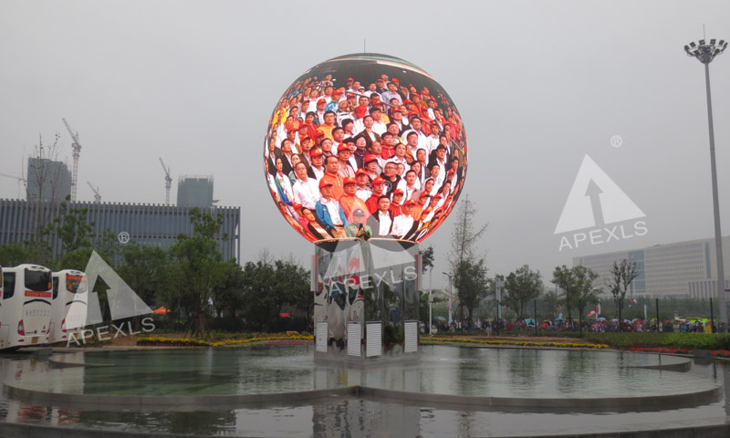 山东济宁市P10室外球形LED显示屏
