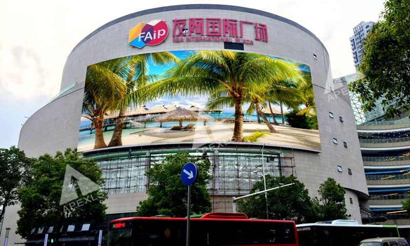 湖南友阿广场户外LED显示屏 面积710平米