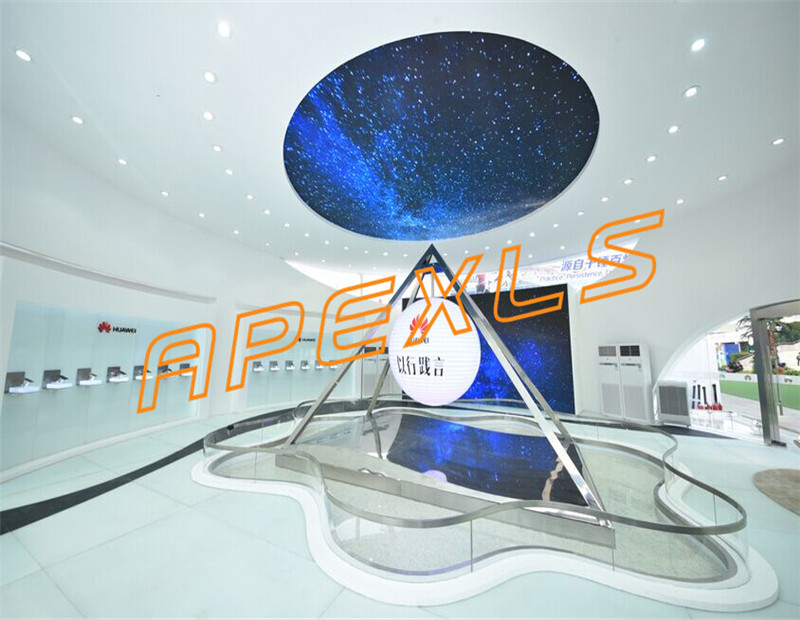 华为天圆地方装置（上海旗忠网球馆）P4MM直径2.2米LED球形屏