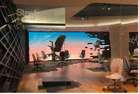 美国芝加哥Steelcase Showroom 户内P4MM柔性屏