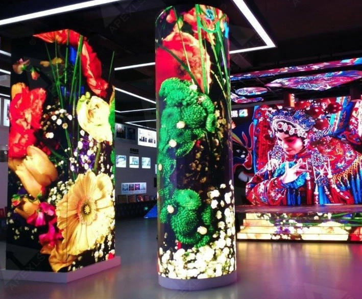 康硕展柔性LED圆柱显示屏 康硕展柔性LED圆柱显示屏