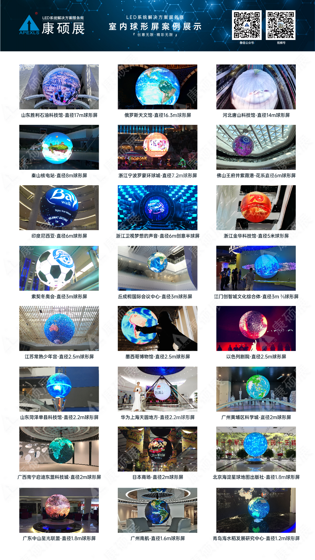 LED球形屏解决方案，LED球形屏厂家，LED球形案例集