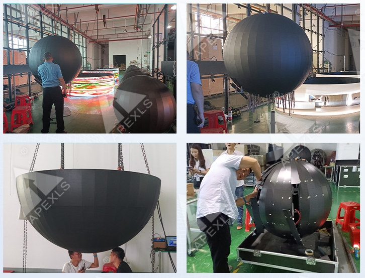 LED球形显示屏安装展示